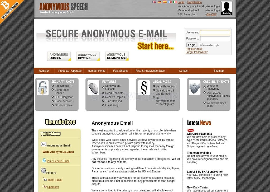 AnonymousSpeech Hosting